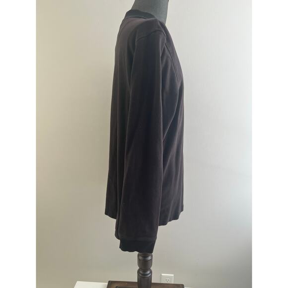 Vintage Timberland Cotton Long Sleeve Polo Sweatshirt Black White Logo Large SG - Picture 5 of 8